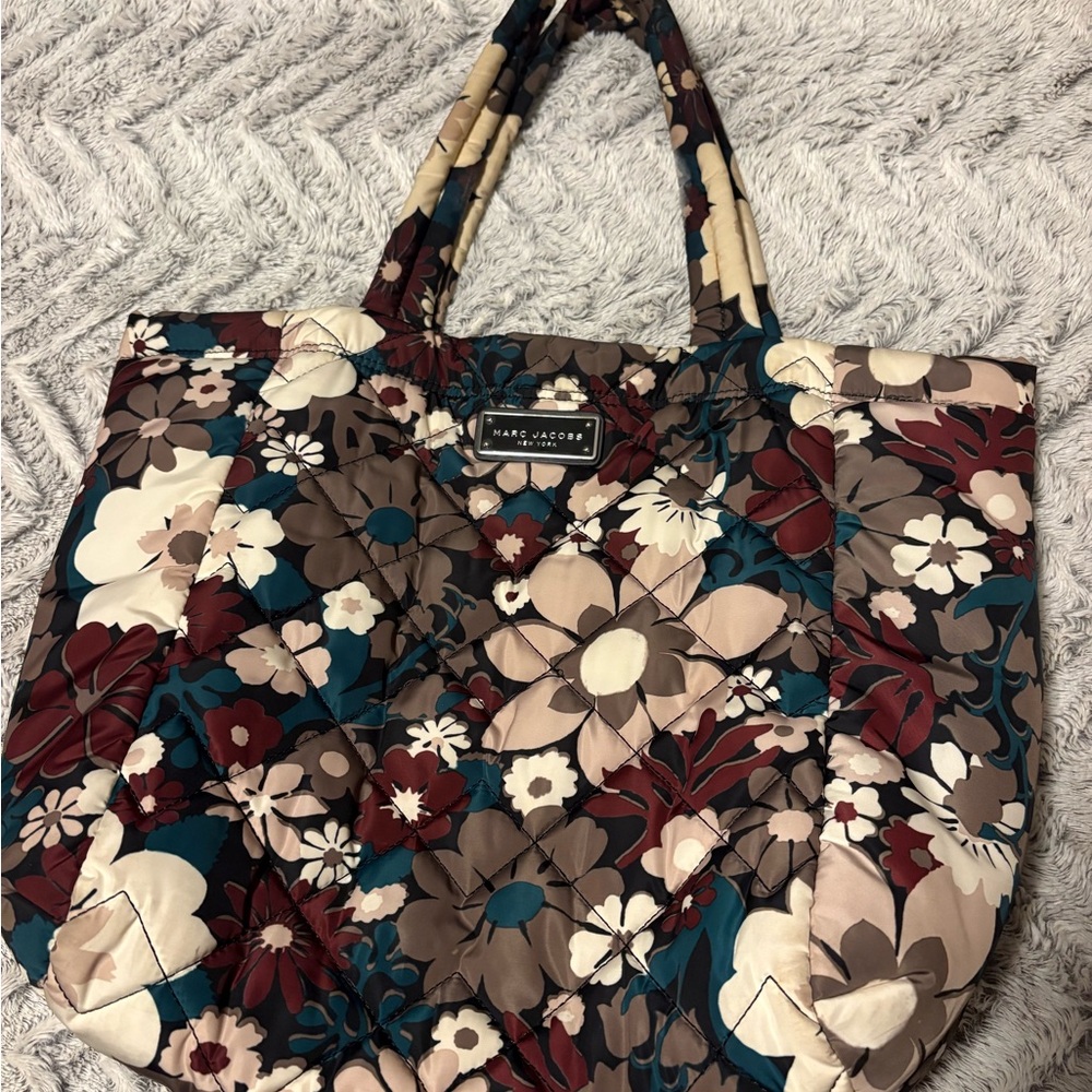 Marc Jacobs Floral Tote Bag - Burgundy and Cream